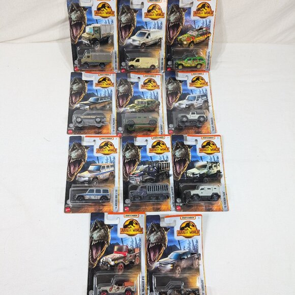 Jurassic World Matchbox Cars x11 - Picture 1 of 1